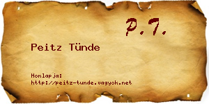 Peitz Tünde névjegykártya